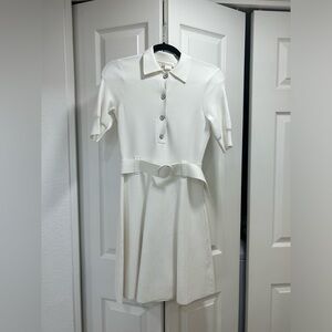 Shoshana White Collared Dress Xs